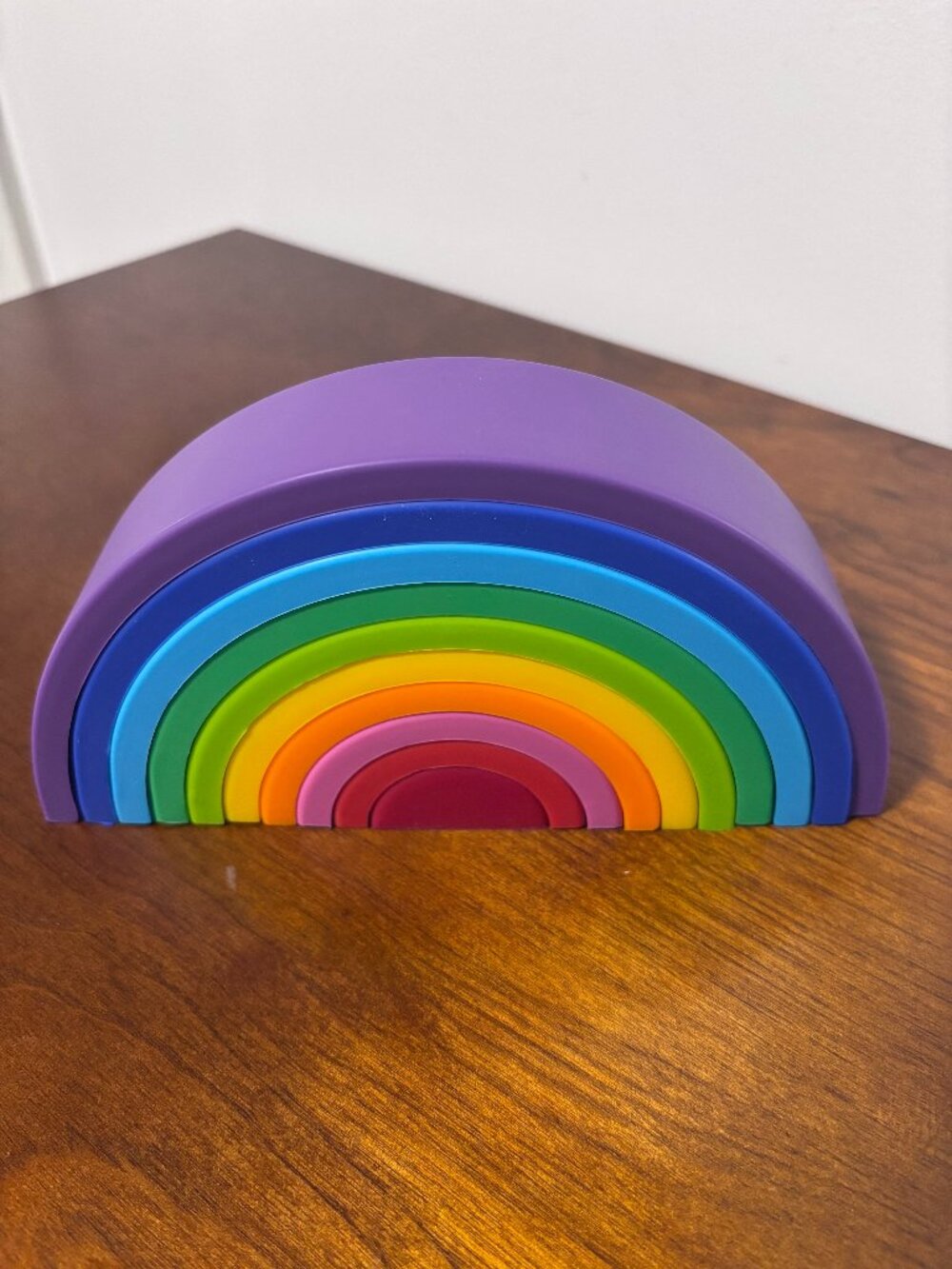 Rainbow Stacker Montessori Learning Toy - 10 Piece Silicone